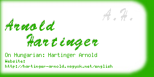 arnold hartinger business card